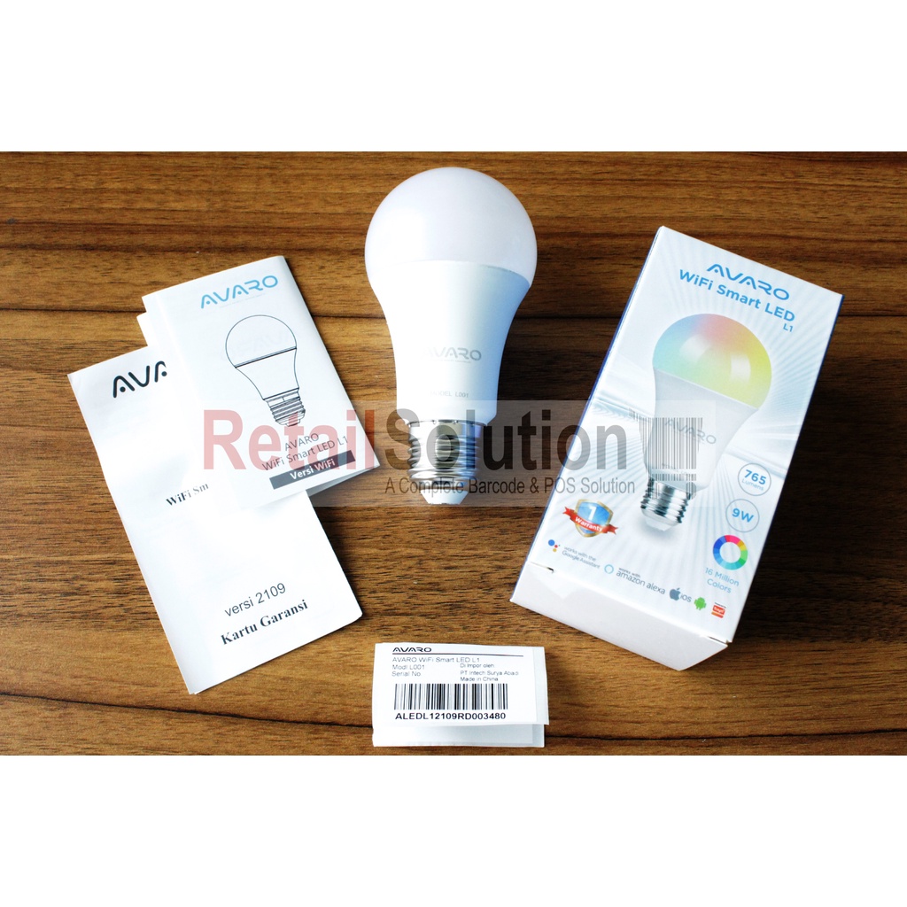 Lampu Bohlam WiFi RGB RGBWW - AVARO Smart LED 9W Wireless