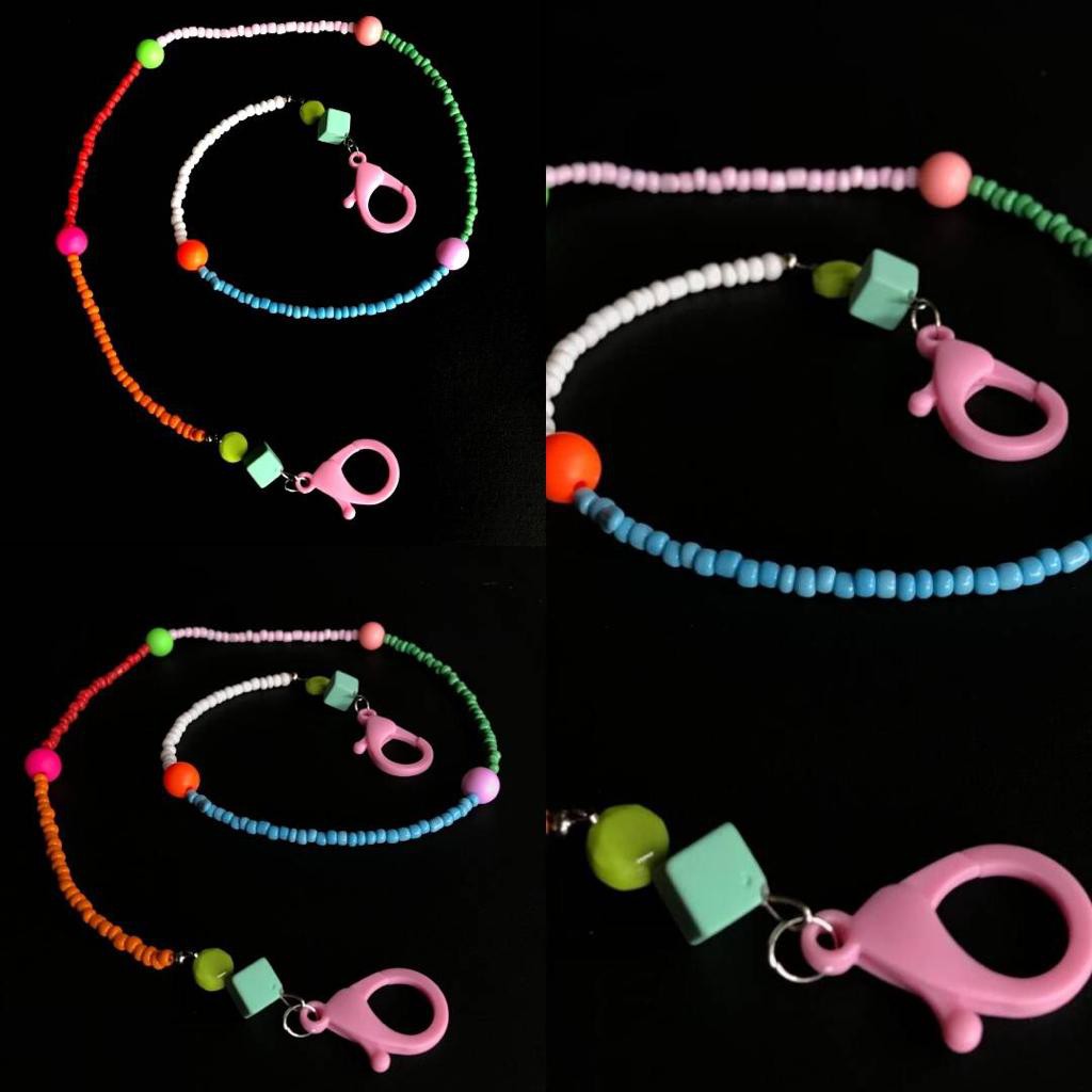 Kalung Masker + Strap Kacamata + Tali Masker + Kalung - Bahan monte