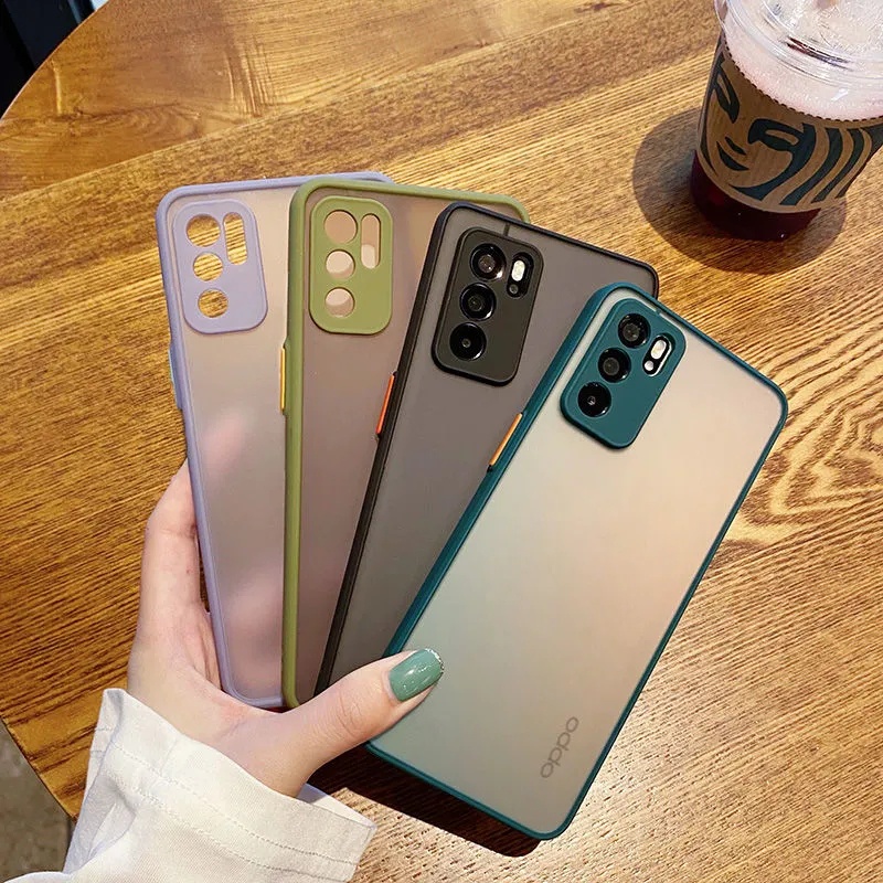 Hard Case Pelindung Lensa Kamera Warna Permen Untuk OPPO Reno 7Z 6Z 6 Pro 5 A16K A16 A74 A54 4G 5G