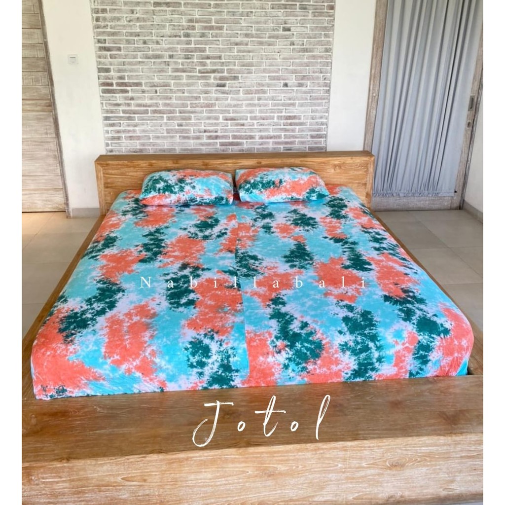 SPREI BALI 160x200 180x200 Motif Tie Dye Smoke tinggi sprei 27cm & 30cm