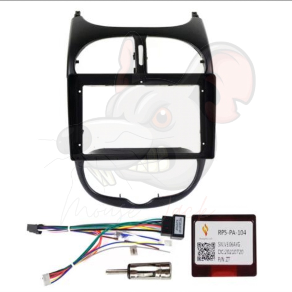 Frame Head Unit Android 2002-2010 PEUGEOT 206 9 inch - Canbus PNP