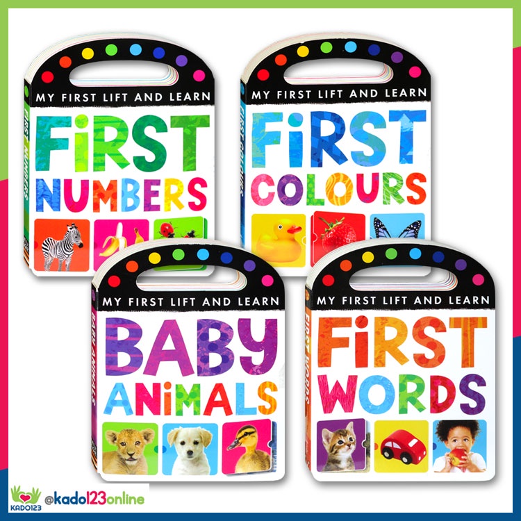 Baby Animals / First Numbers / First Colours / First Words My First Lift and Learn Board Book (KD)