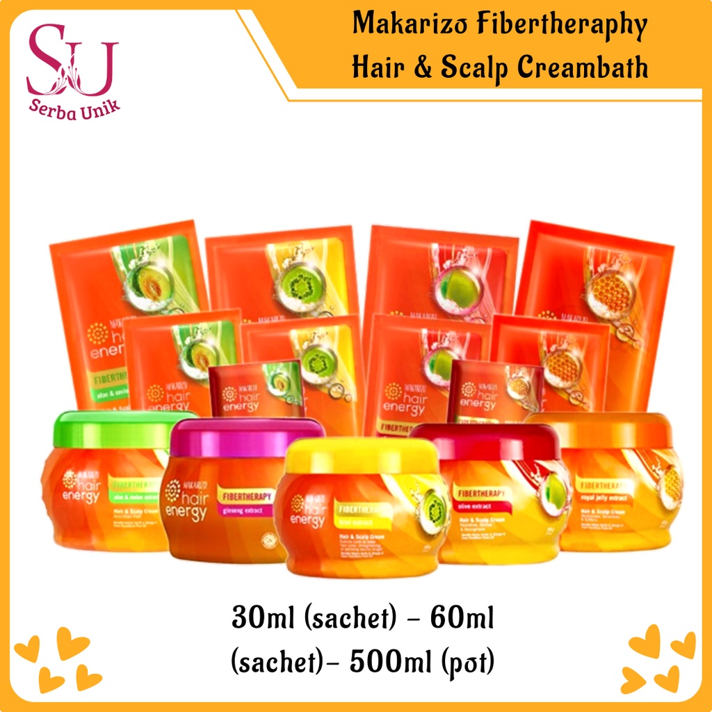 Makarizo Hair Energy Fibertheraphy Hair & Scalp Creambath 30ml/60ml/500ml