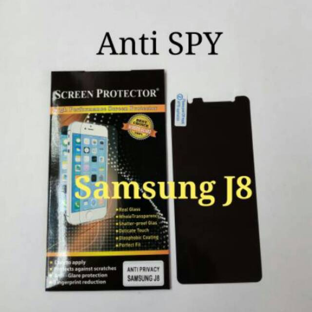 Anti Gores Screen Guard SPY Hitam  Samsung Galaxy J8