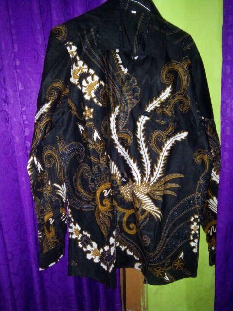 Kemeja Batik Pria Lengan Panjang Motif Ekor Naga 01