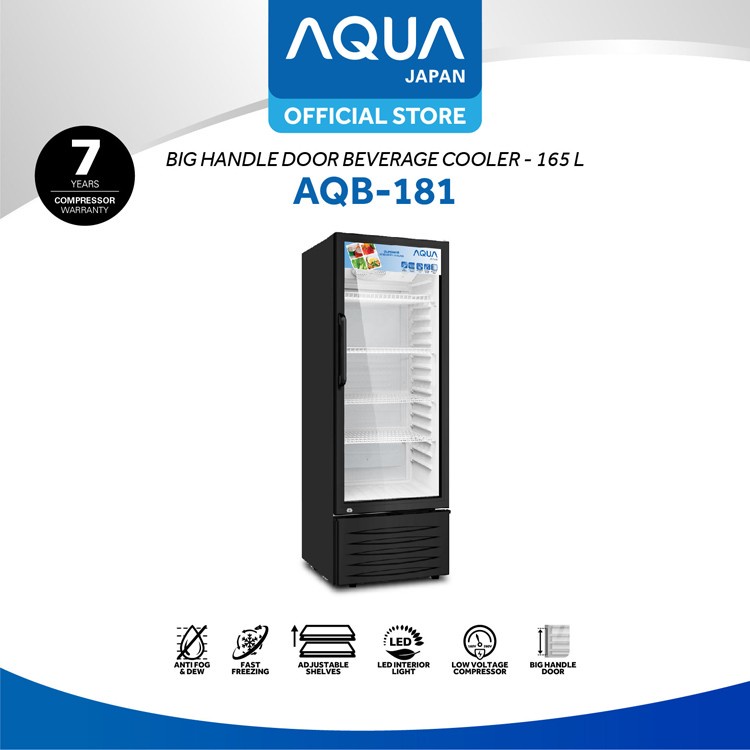 AQUA Showcase Display Cooler - 165 Liter - AQB 181 4 rak