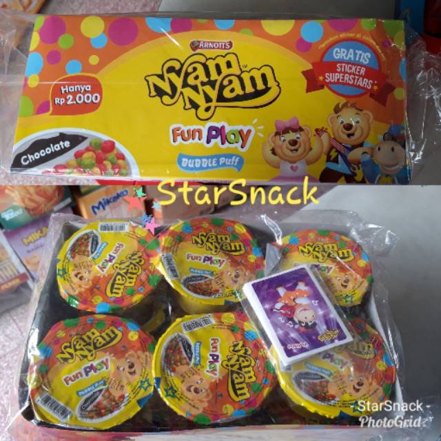 Jual Nyam Nyam Funplay Bubblepuff Isi 12pc Indonesia Shopee Indonesia