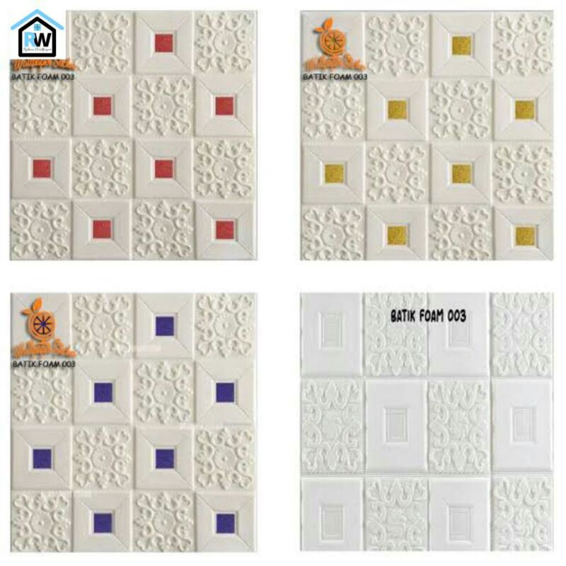 Wallpaper Dinding 3D Foam Batik 70x70cm