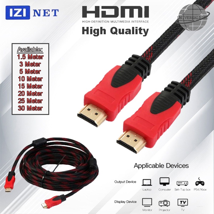 Kabel HDMI Jaring 10M Gold Plated 10 Meter