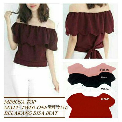 [minosa newRO] Blouse Wanita Twiscont Varian Warna