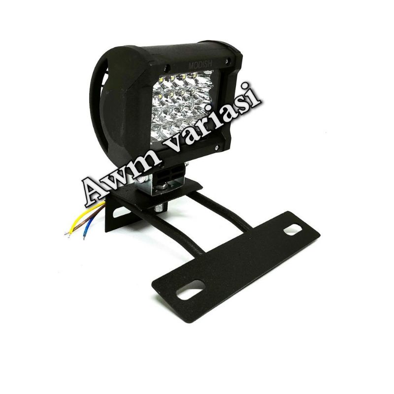 (PAKET)Lampu Depan LED 24 mata  Plus Breket Motor Yamaha RX - KING RX-Z &amp; RX + Special