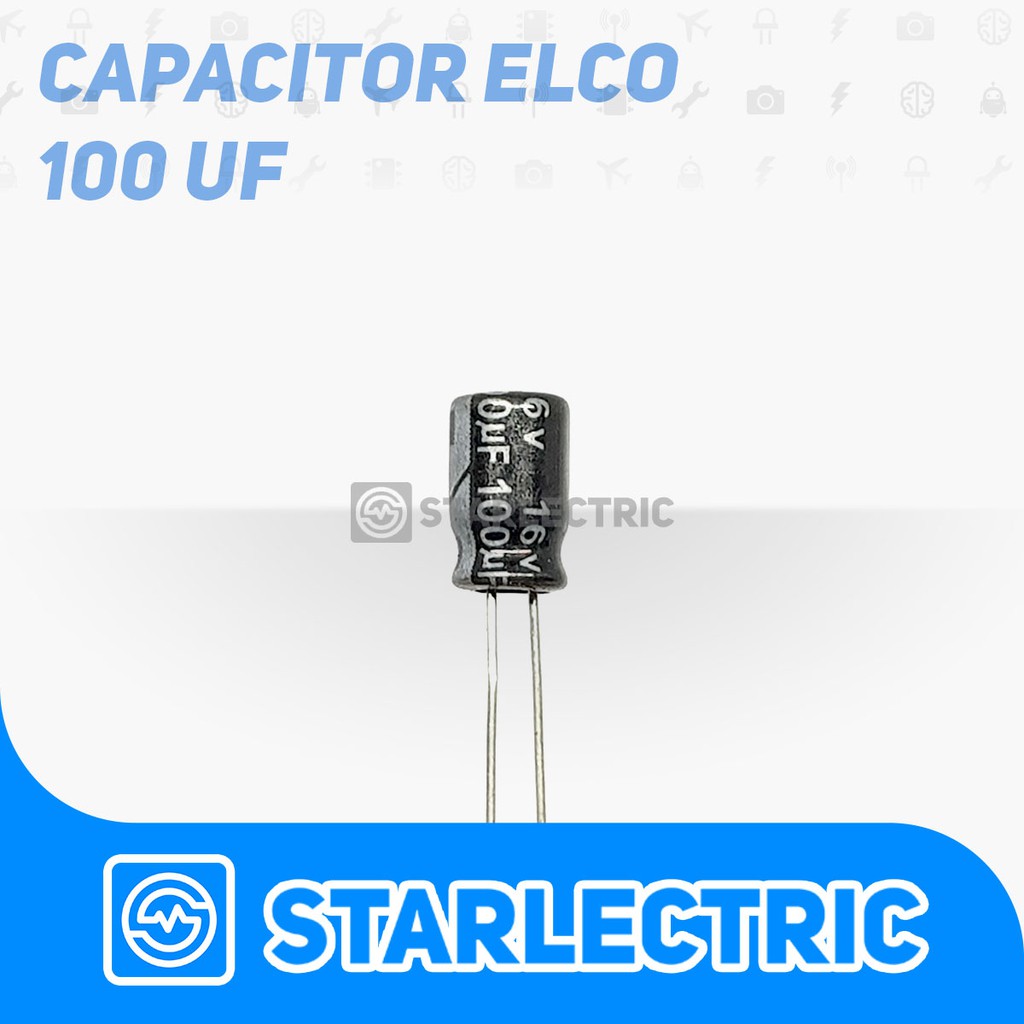 Kapasitor Elco Capasitor 100UF 100uF 16V