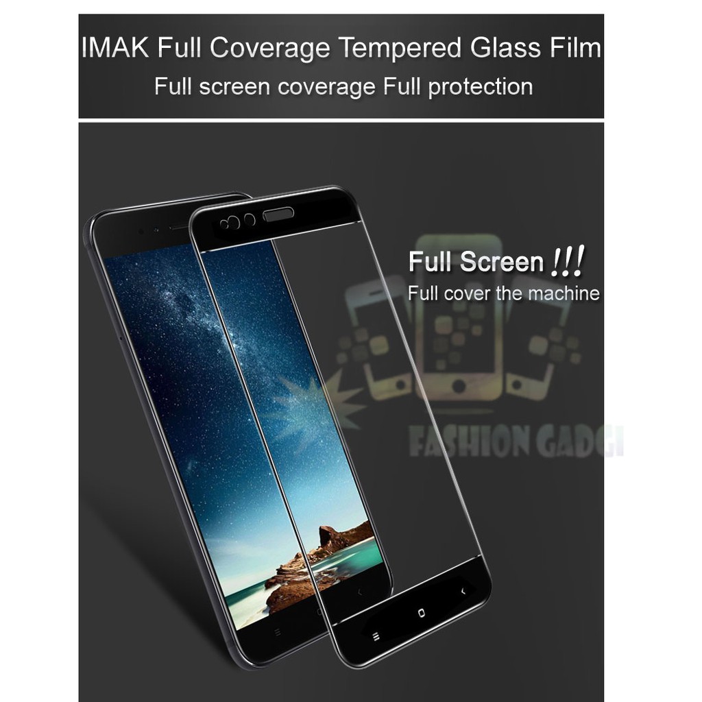 Tempered Glass Xiaomi Mi A1 Full Colour Bagian Depan / Anti Gores Kaca Screen Guard Pelindung Layar