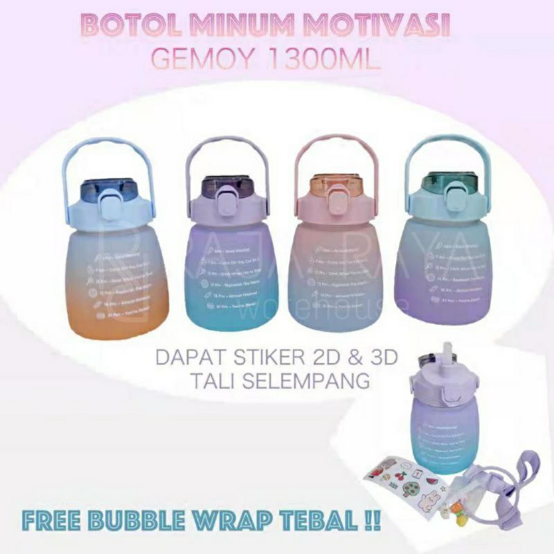 [⚜️RR⚜️] BOTOL MINUM VIRAL 2000ml 2L 2 LITER BOTOL MINUM 2L 2000ml 2 liter BOTOL VIRAL BOTOL MINUM KOREA BOTOL MINUM MOTIVASI BONUS STICKER LUCU-3