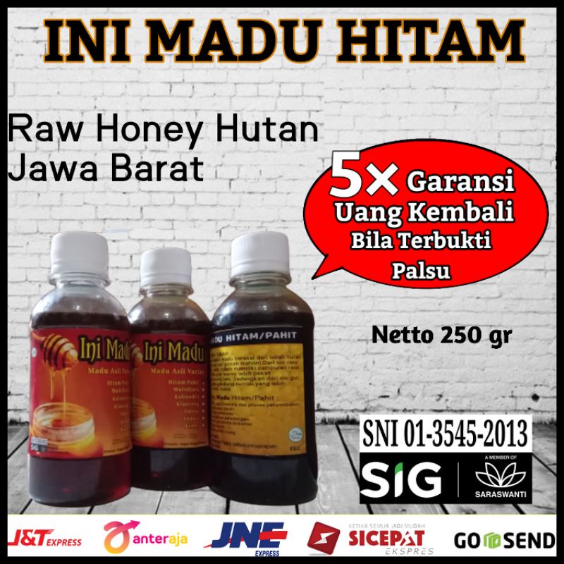 

Madu Hitam Pahit 250 gr Murni Asli 100% Pure Raw Honey Hutan Alami