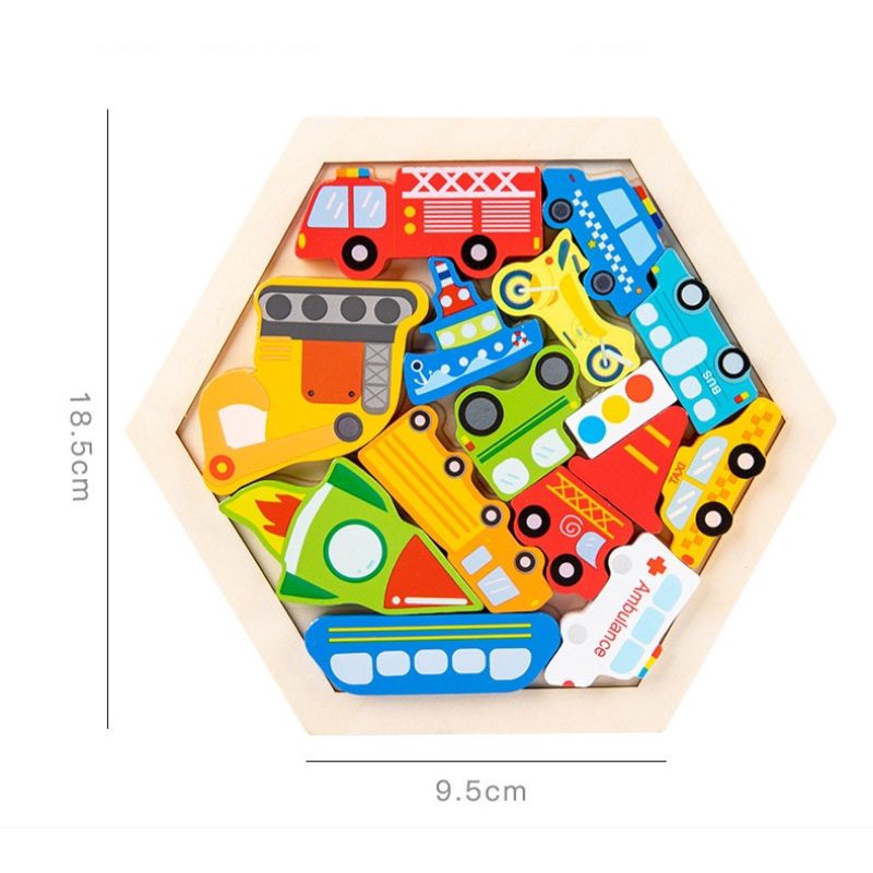 chunky 3D puzzle anak / puzzle kayu anak