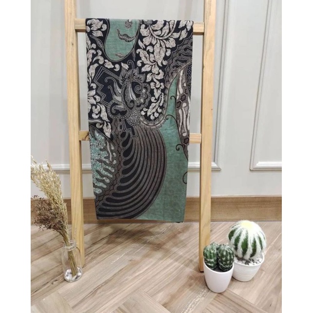 Kain Batik sage hijau  Jarik Kebaya Kode 104 Couple Katun Printing Sogan Lawasan Seragam Bridesmaid 