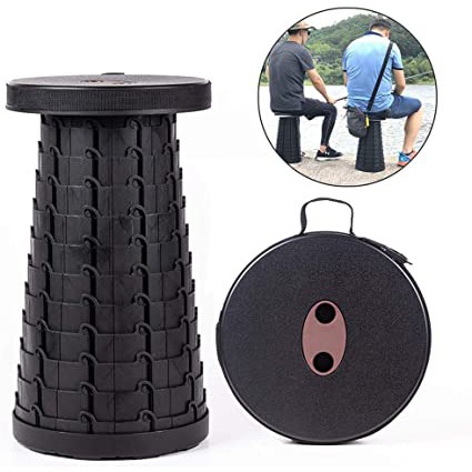 Kursi Lipat Portable Bulat - Telescopic Stool Chair Hiking Camping