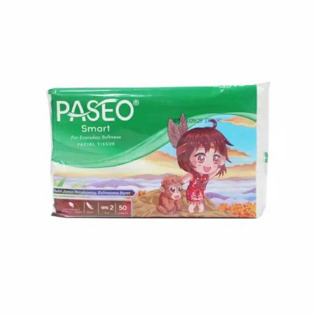 Tissue Paseo Smart Travel pack 1pack Isi 50 Lbr Tisue Tisu 2 Ply / Passeo Facial