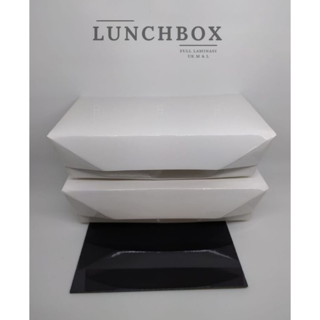 Lunch Box ISI 50 ukuran M dan L Harga Pack paper box wadah makanan saji instan Box Nasi