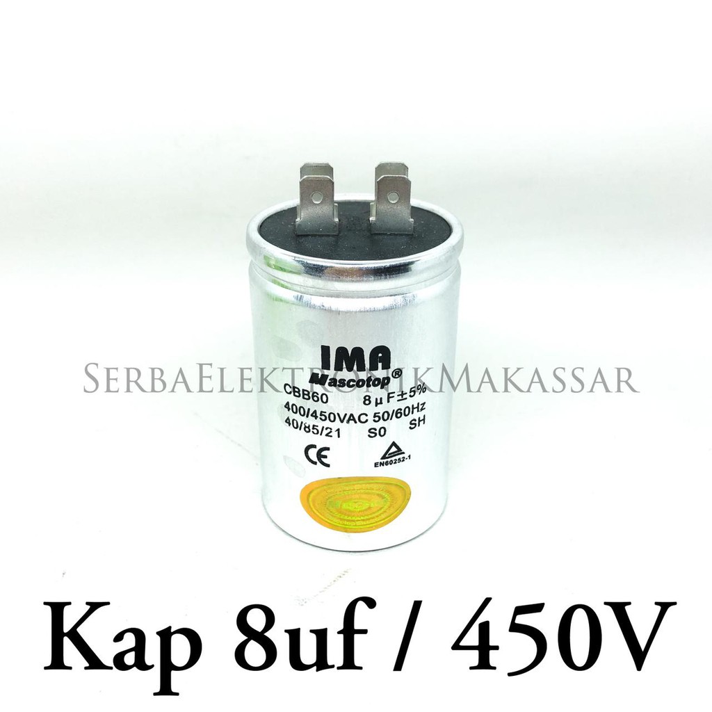 Kapasitor Capasitor 8uf IMA Mascotop Aluminium Skun