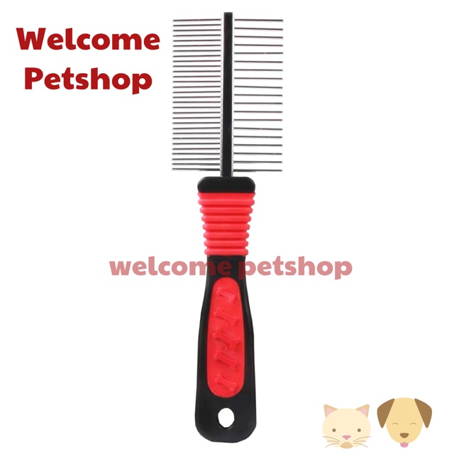 Sisir Double Besi untuk Kucing / Anjing / Sisir Kucing / Sisir Anjing