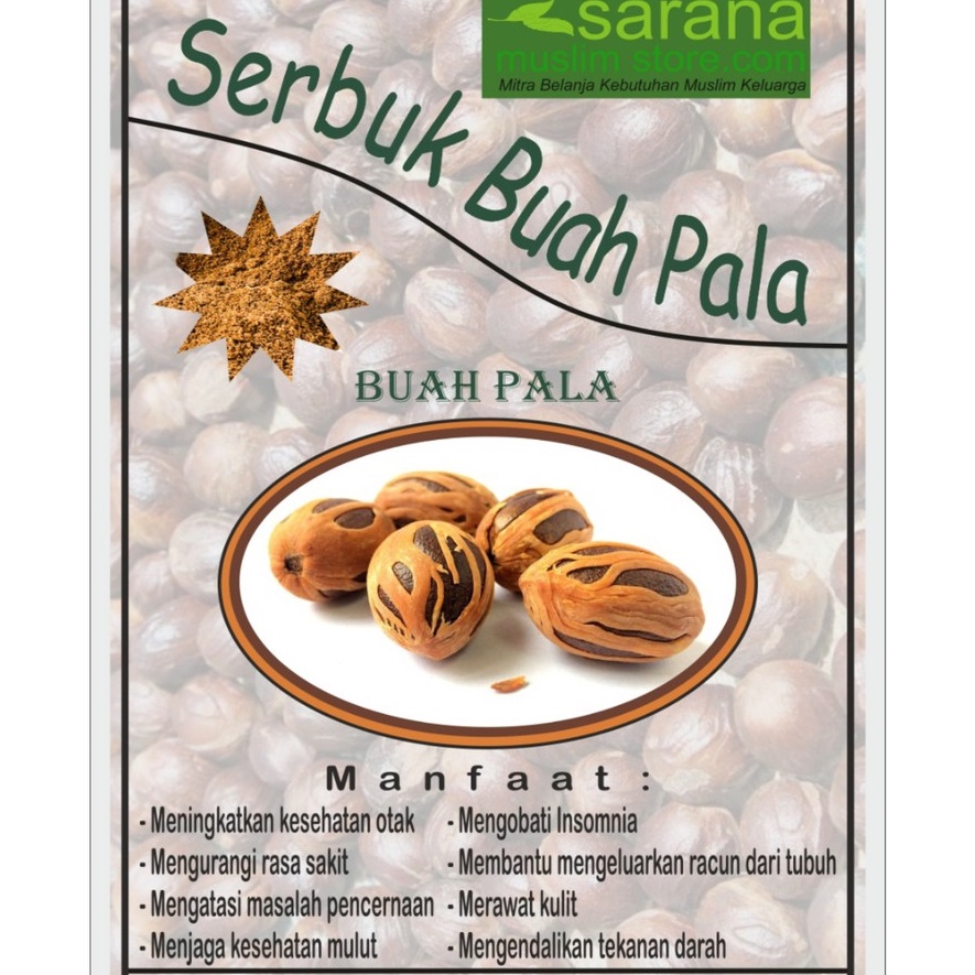 

Serbuk Bubuk Buah Pala Kemasan 500 gram Asli Atasi Berbagai Penyakit