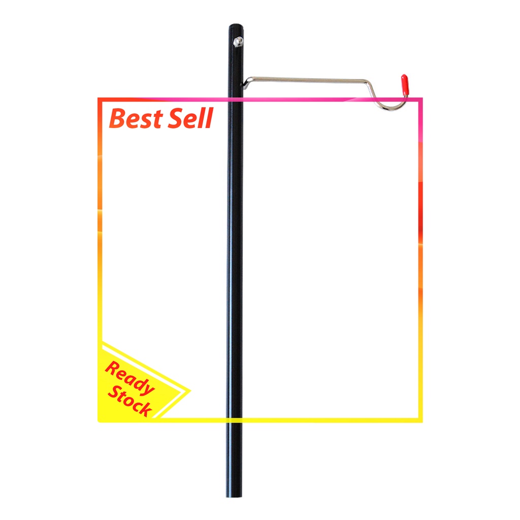 Lantern Post Pole - Aluminum Alloy Lamp Stand Hanger for Desk - Black