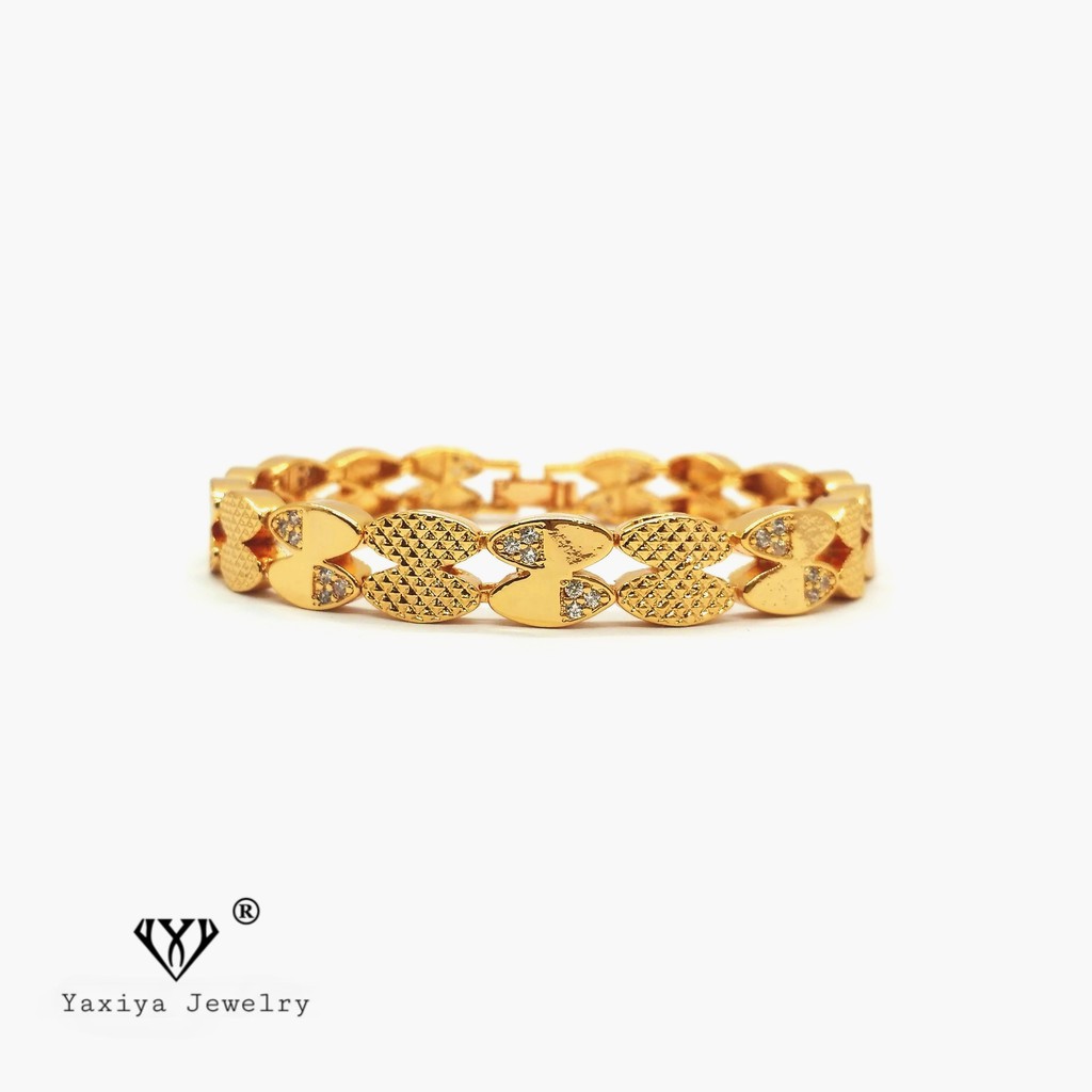 

Gelang Lapis Emas Permata Perhiasan Imitasi Gold 18K Yaxiya Jewelry 501