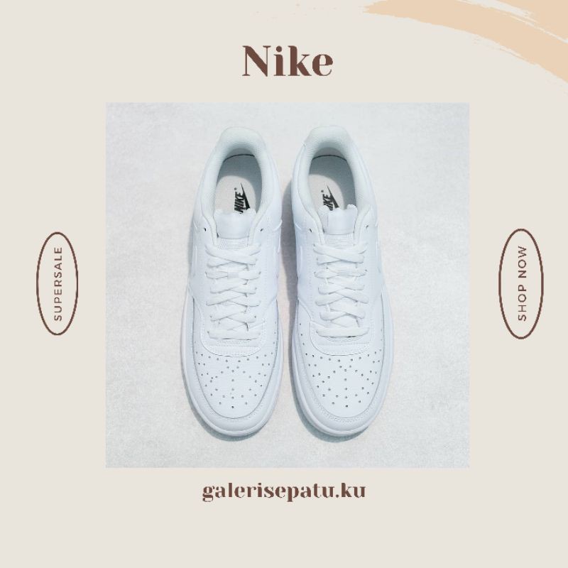 Sepatu Pria Nike Courtvision Triple White Low ORIGINAL SHOES