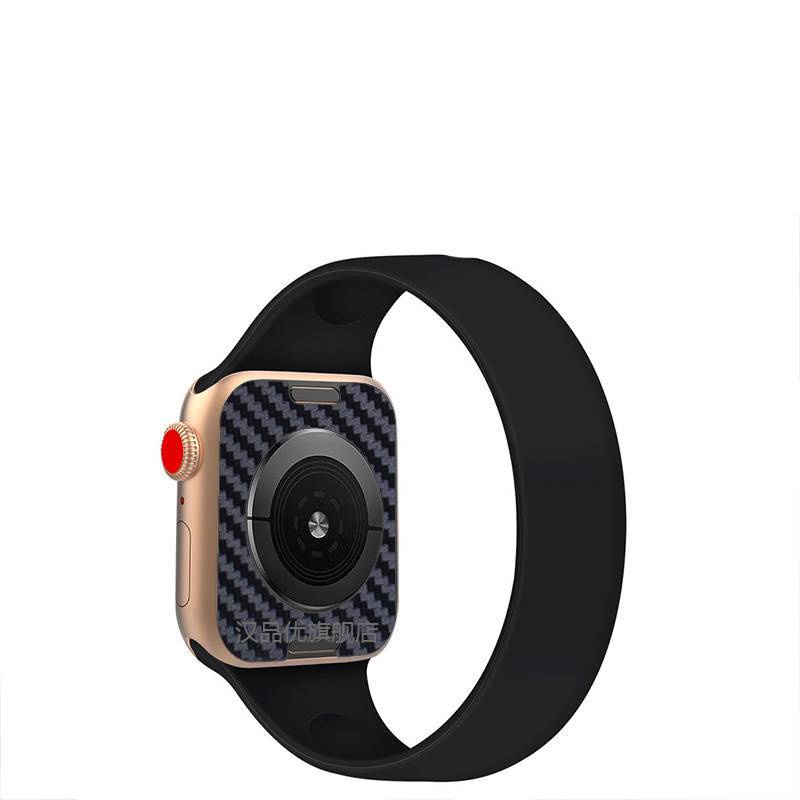 Stiker Pelindung Layar Hydrogel 3D Carbon Fiber Untuk Apple Watch Seri 3 4 5 6 7 SE 38mm 40mm 41mm 42mm 44mm 45mm