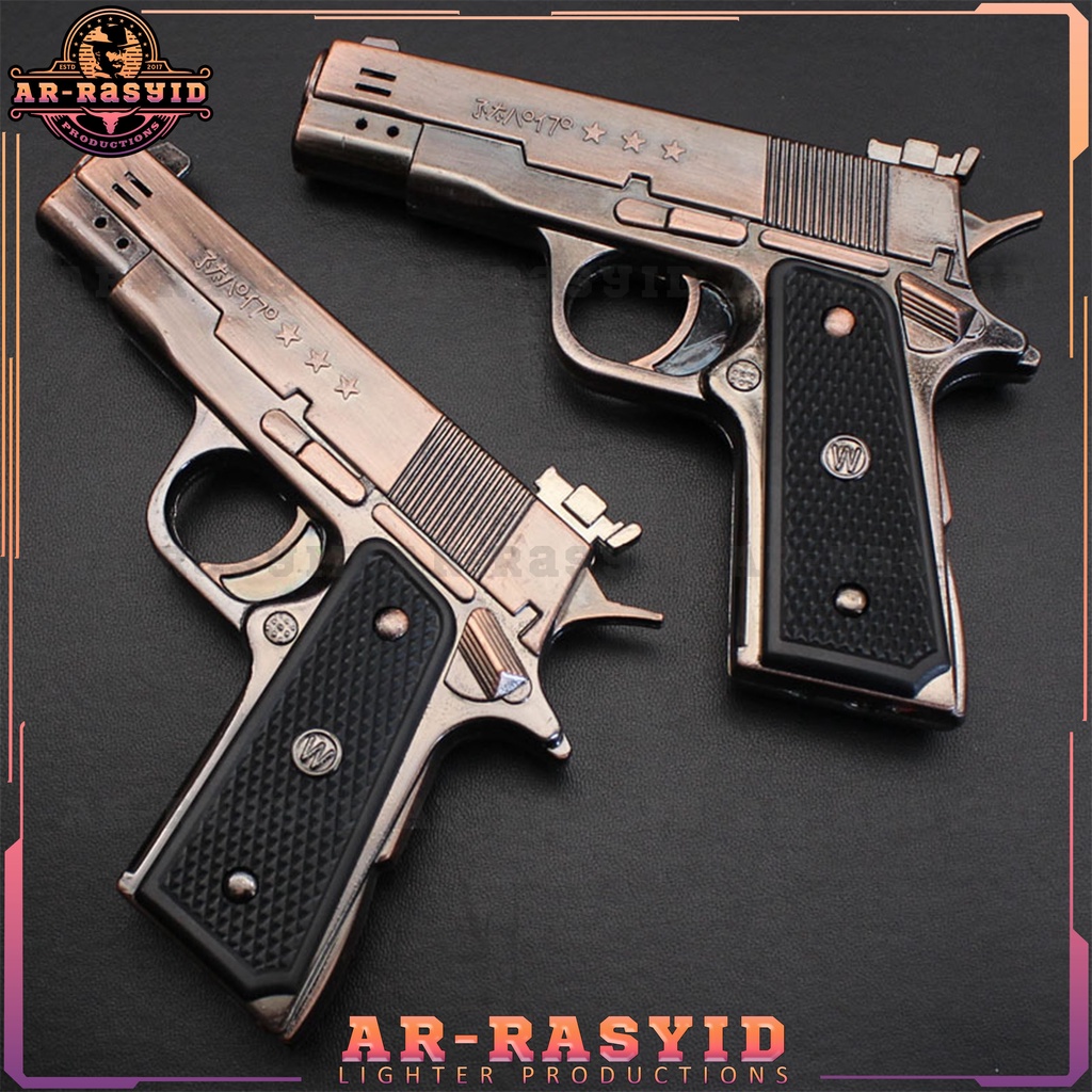 BISA COD Korek Api 2 Api Bara dan Las Gas FN Model Pistol 3577