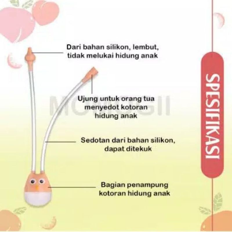 Belle Alat Sedot Ingus Manual dengan Selang dan penampung ingus Anak Bayi Silicone Silikon Karakter