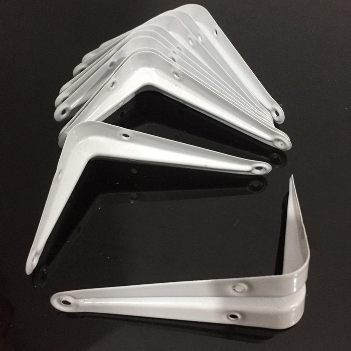 Siku rak besi L putih 3x4 inch / 3x4" ---- **harga per pasang**