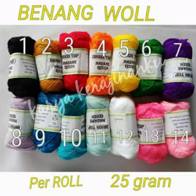  Benang  wol  benang  woll per roll 25gram Shopee Indonesia