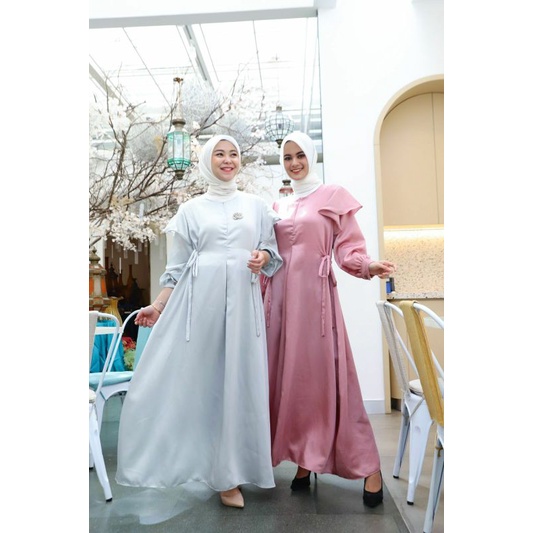 Mikayla Maxy, GAMIS WANITA MUSLIM CANTIK FIT XXL LD 110  BAHAN MAXMARA LUX IMPORT ZIPPER BUSUI OOTD TERMURAH