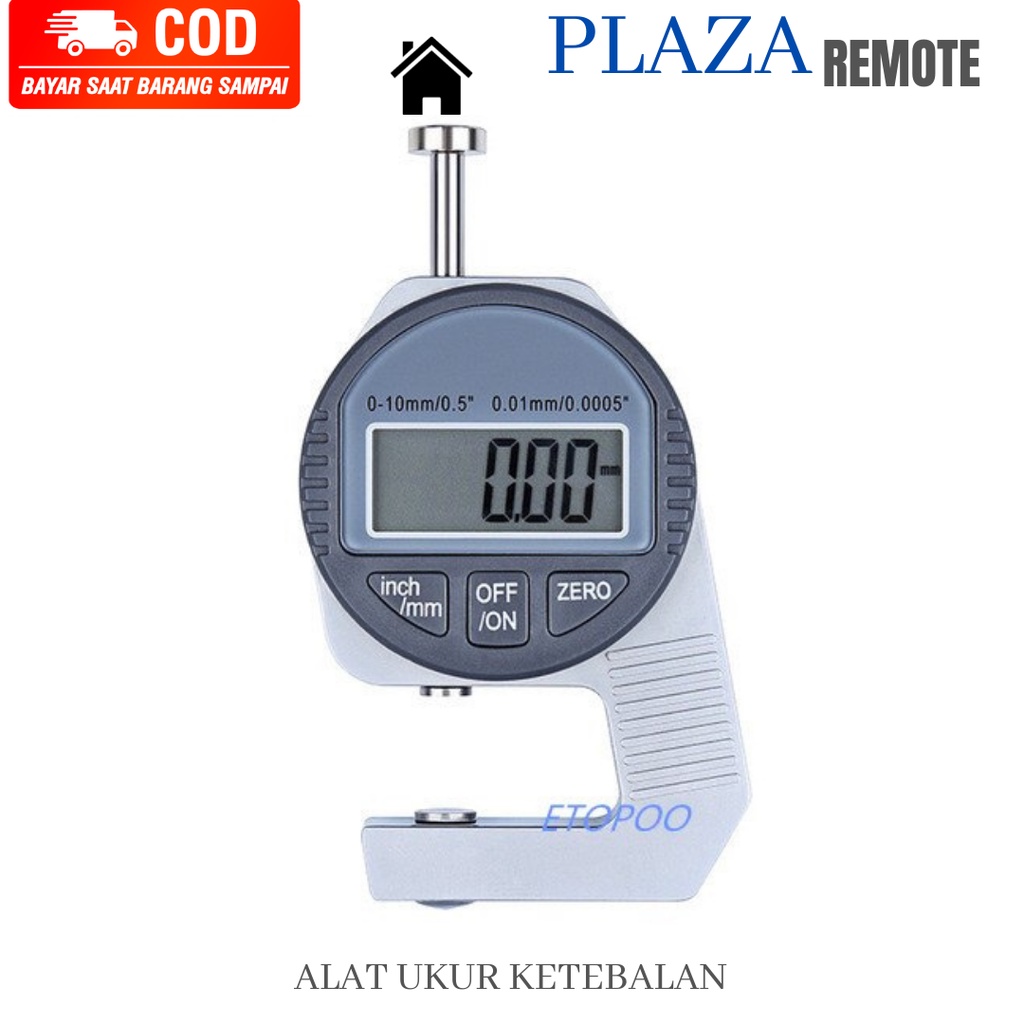 Digital Thickness Gauge ALAT UKUR KETEBALAN PIPA KAWAT KERTAS PLAT
