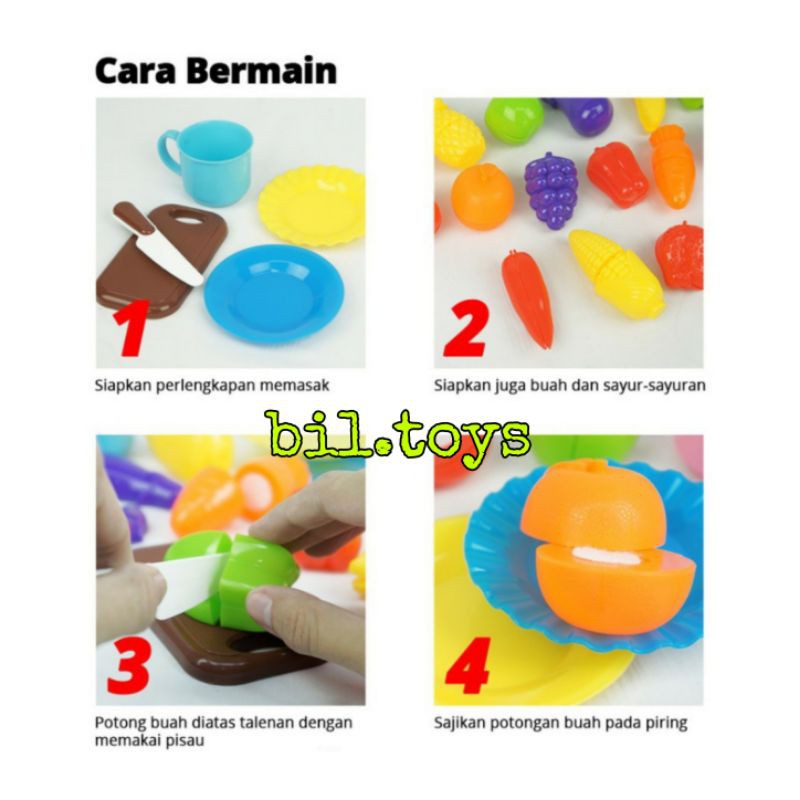 MAINAN ANAK BUAH POTONG MAINAN BUAH BUAHAN POTONG BISA DIPOTONG KGP