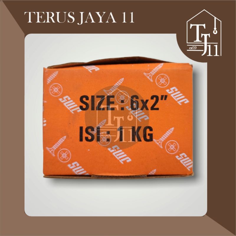 Skrup Gypsum / Sekrup Gypsum ukuran 6 x 2 harga per kotak isi 1kg