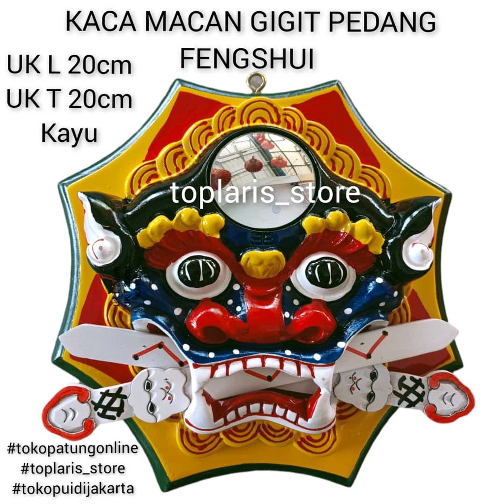 Kaca Macan Gigit Pedang Fengshui 022