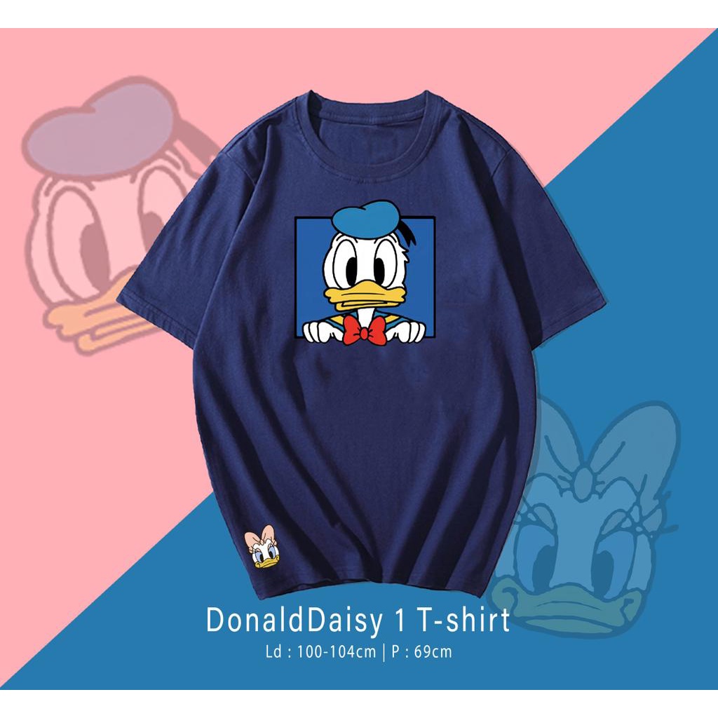 T SHIRT KAOS LUCU DONALD DAISY / KAOS PRIA WANITA / KAOS LENGAN PENDEK / KAOS UK M-XL / KAOS SANTAI