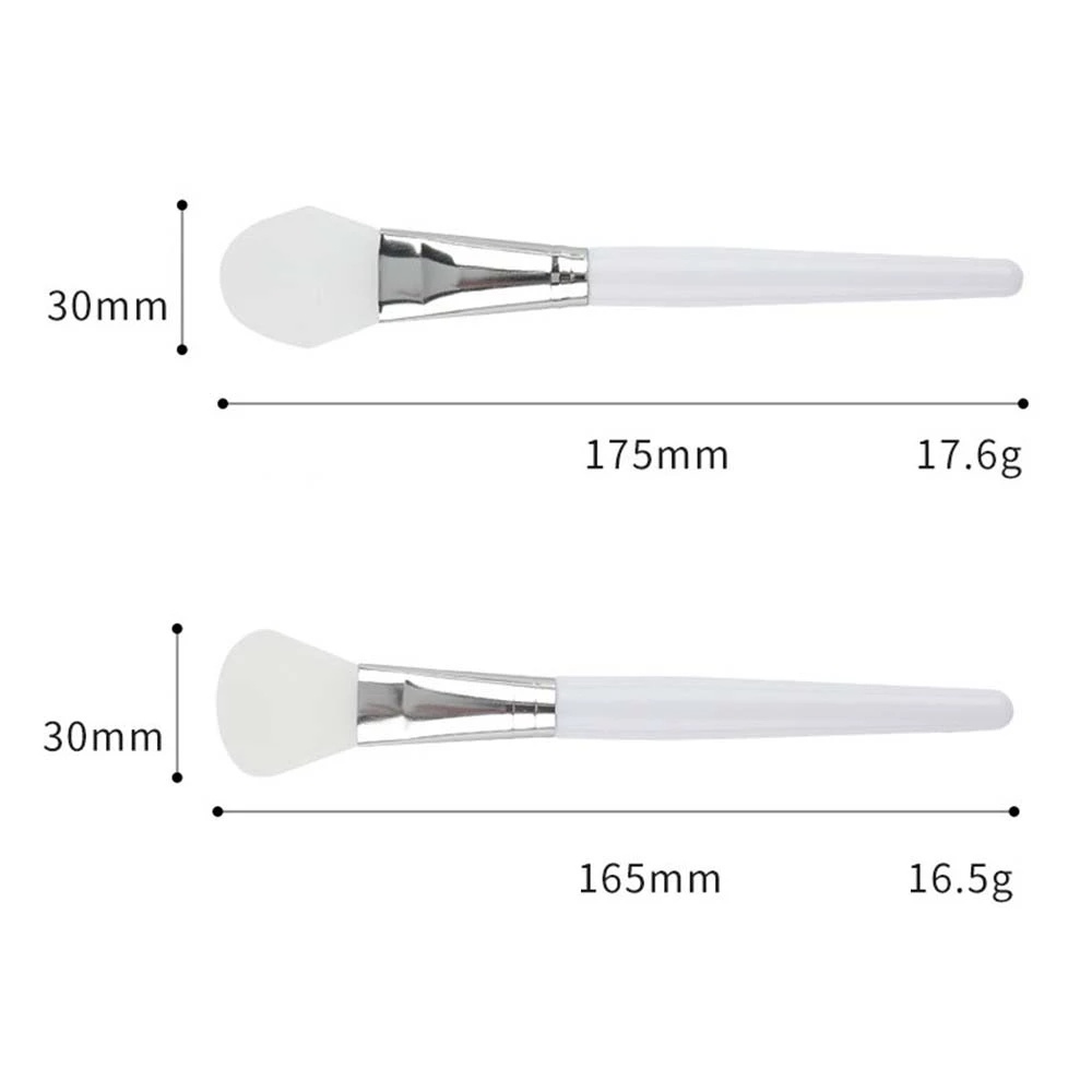 5 Pcs Professional Silicone Mask Brush With Transparent Handle / Makeup Brush With Five Curved Brush Heads / Facial Skin Care Tools, Cosmetics And Beauty Tools