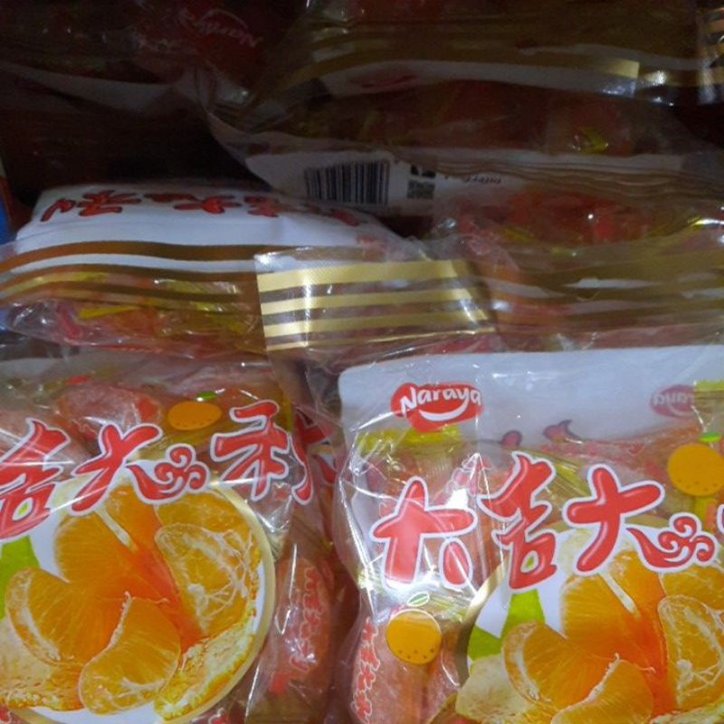 naraya jelly jeruk manisan jelly jeruk HALAL  permen lunak rasa jeruk permen jelly fruits 100 gr