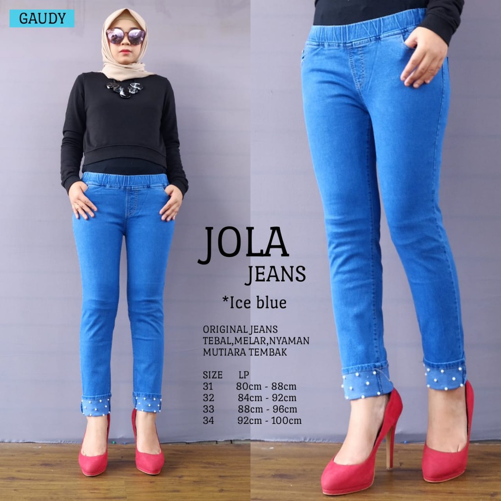 MODIS! LIMITED! JOLA JEANS DENGAN VARIASI AKSEN MUTIARA