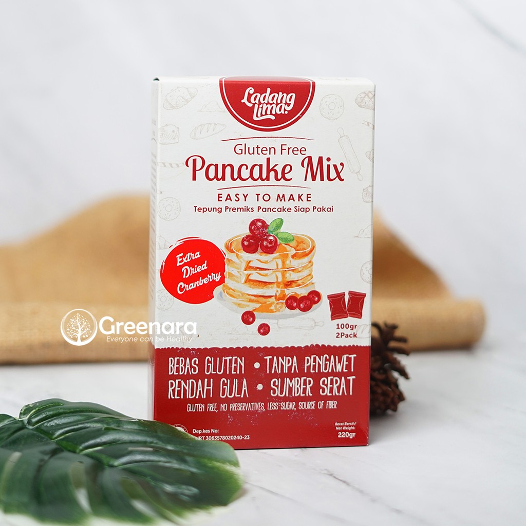 

Pancake Mix Tepung Singkong Alami Cranberry Gluten Free / Tepung Pancake 220gr