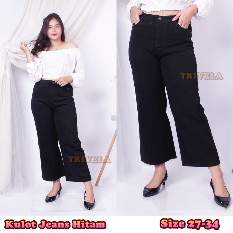 KULOT JEANS JUMBO HITAM