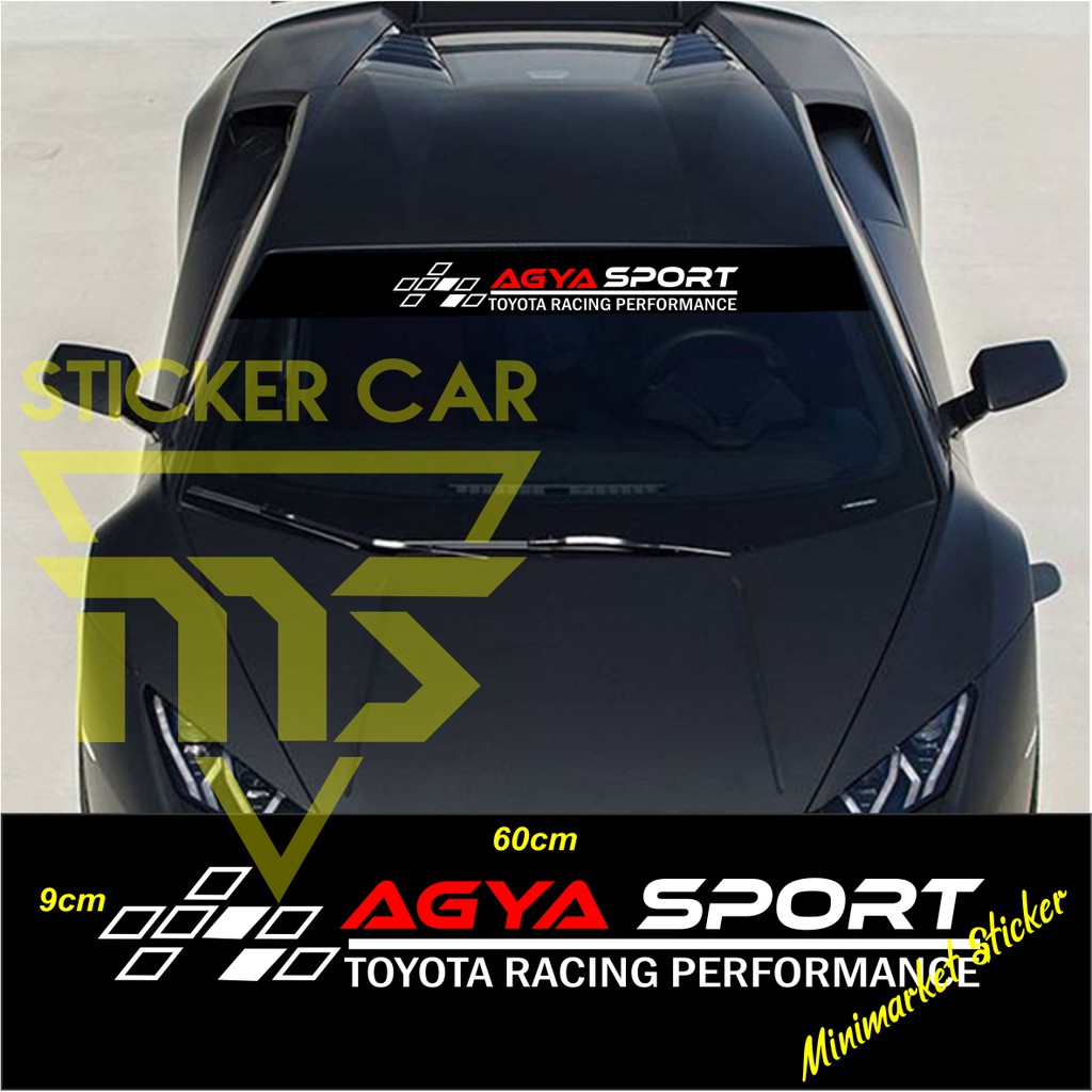 sticker agya stiker toyota agya sport kaca racing