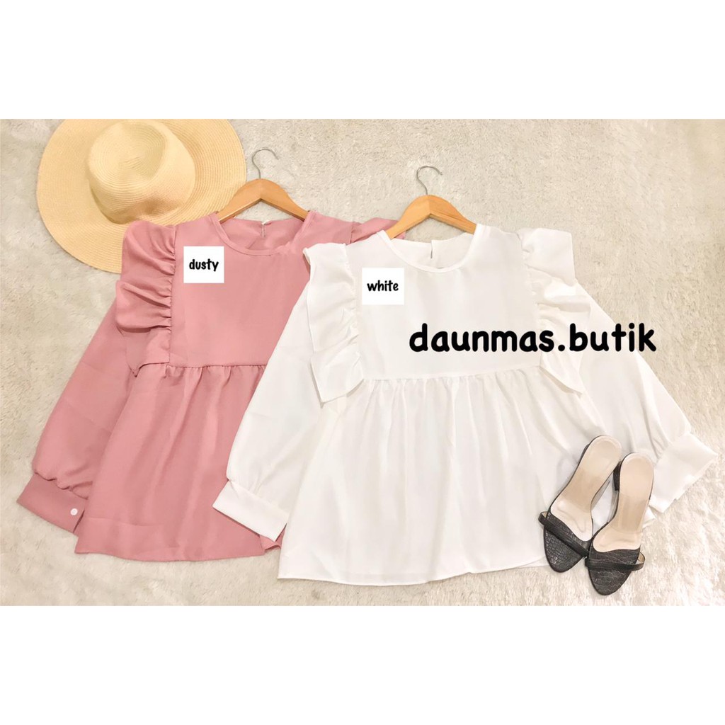 1KG MUAT 5PCS | RIANA TOP BASIC SHIRT HITS OOTD SELEBGRAM FASHION GROSIR MURAH WANITA