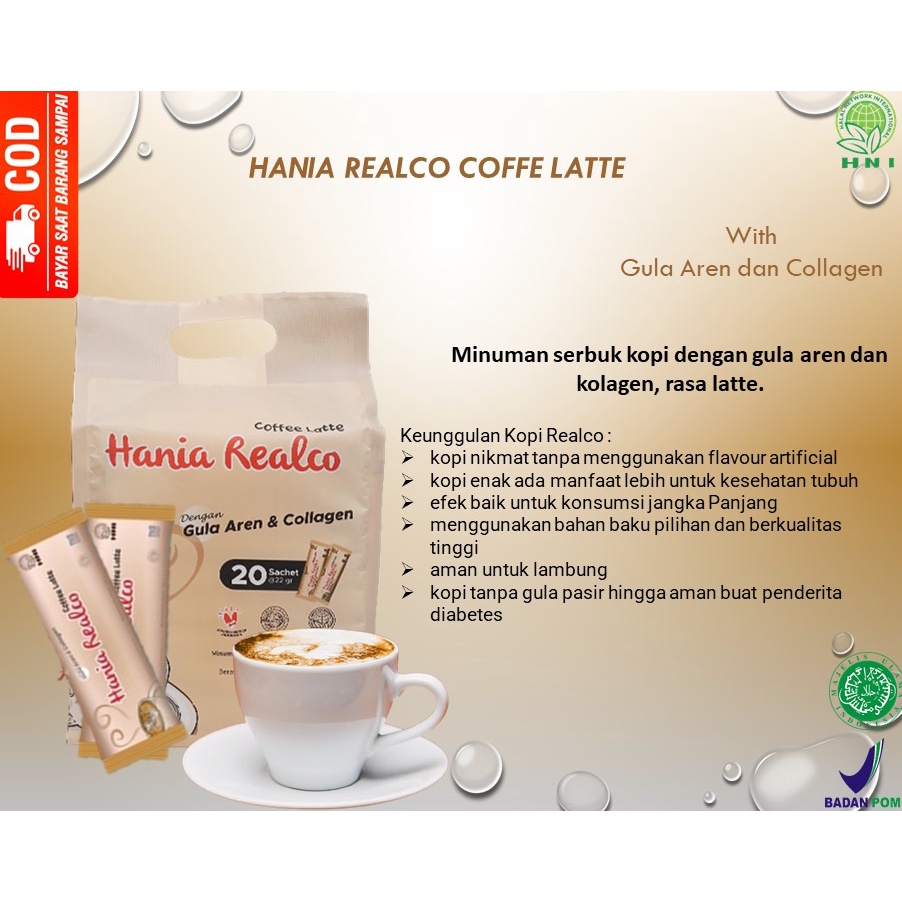 

Kopi Hania Realco latte isi 20 HNI
