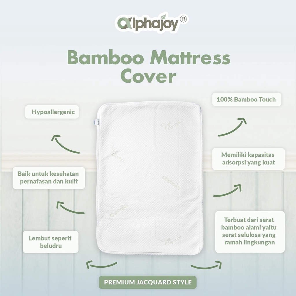 Alphajoy Bamboo Baby Cover Mattress Seprei Matras